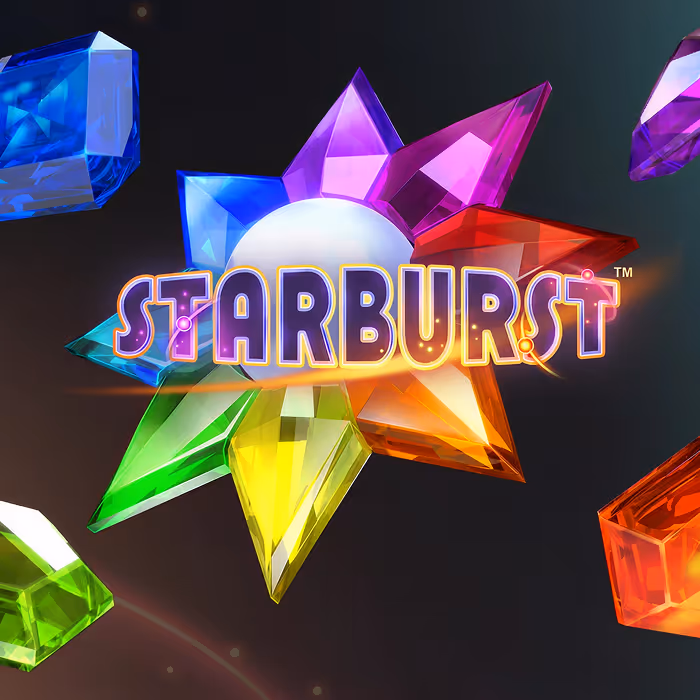 Starburst slot featuring expanding wilds and vibrant gemstones